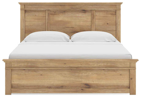 Makidern Tan King Panel Storage Bed by Ashley at Eve Furniture