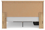 Makidern Tan King Panel Storage Bed by Ashley at Eve Furniture