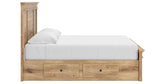 Makidern Tan King Panel Storage Bed by Ashley at Eve Furniture