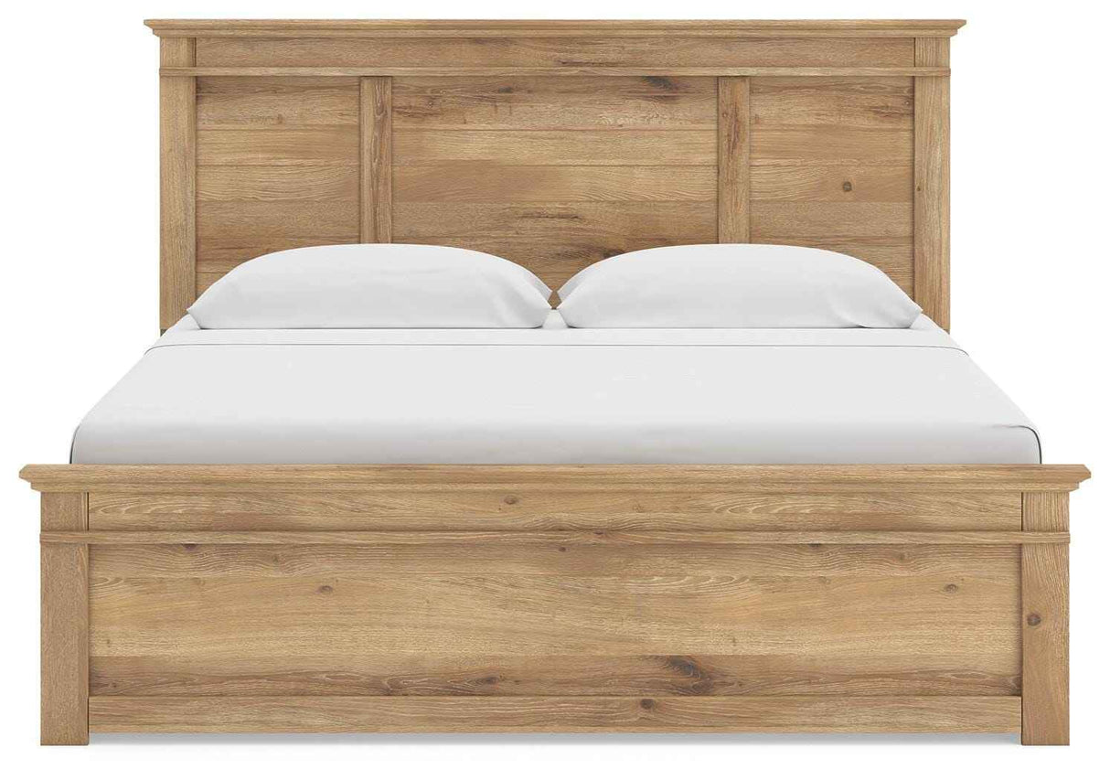 Makidern Tan King Panel Storage Bed by Ashley at Eve Furniture