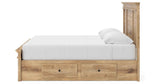Makidern Tan King Panel Storage Bed by Ashley at Eve Furniture