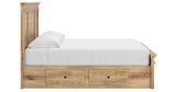 Makidern Tan King Panel Storage Bed by Ashley at Eve Furniture