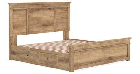 Makidern Tan King Panel Storage Bed by Ashley at Eve Furniture