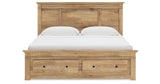 Makidern Tan King Panel Storage Bed by Ashley at Eve Furniture