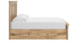 Makidern Tan King Panel Storage Bed by Ashley at Eve Furniture