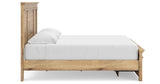 Makidern Tan King Panel Storage Bed by Ashley at Eve Furniture