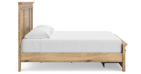 Makidern Tan King Panel Storage Bed by Ashley at Eve Furniture