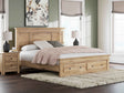 Makidern Tan King Panel Storage Bed by Ashley at Eve Furniture