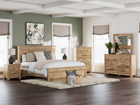 Makidern Tan Panel Bedroom Set by Ashley at Eve Furniture