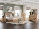 Makidern Tan Panel Storage Bedroom Set with 4 Drawers by Ashley at Eve Furniture