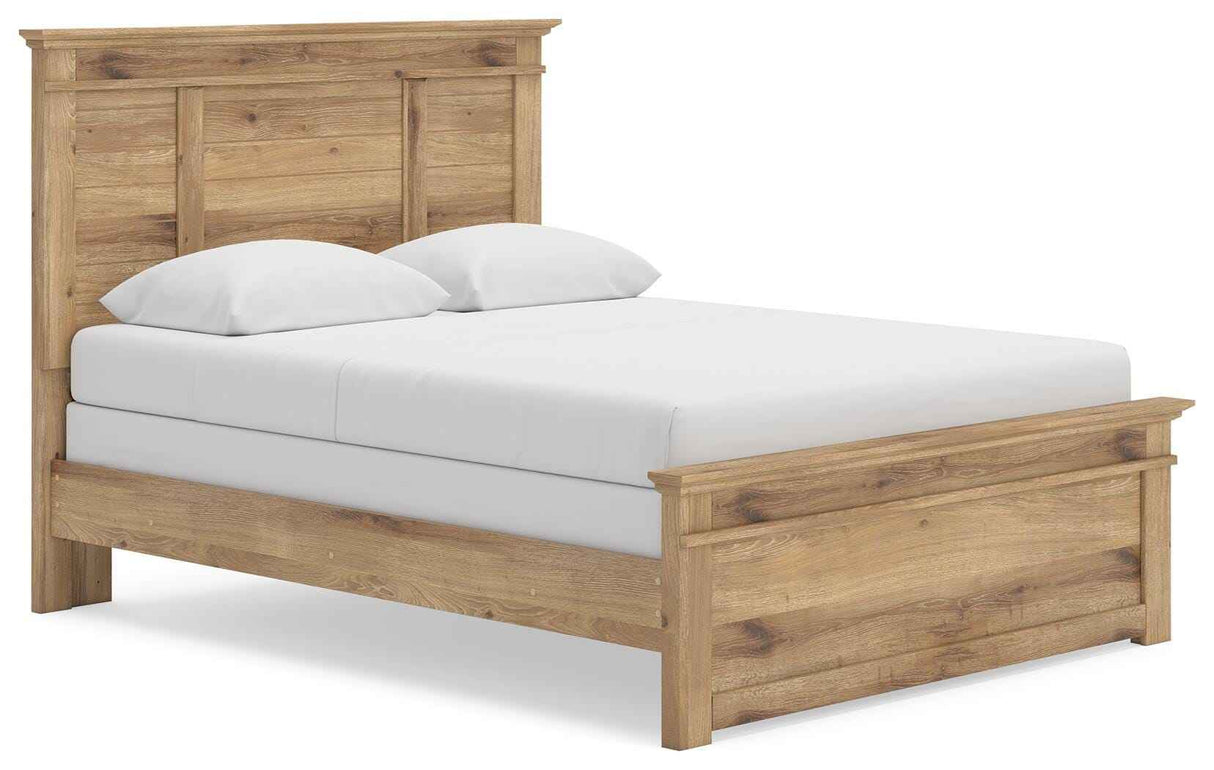 Makidern Tan Queen Panel Bed by Ashley at Eve Furniture