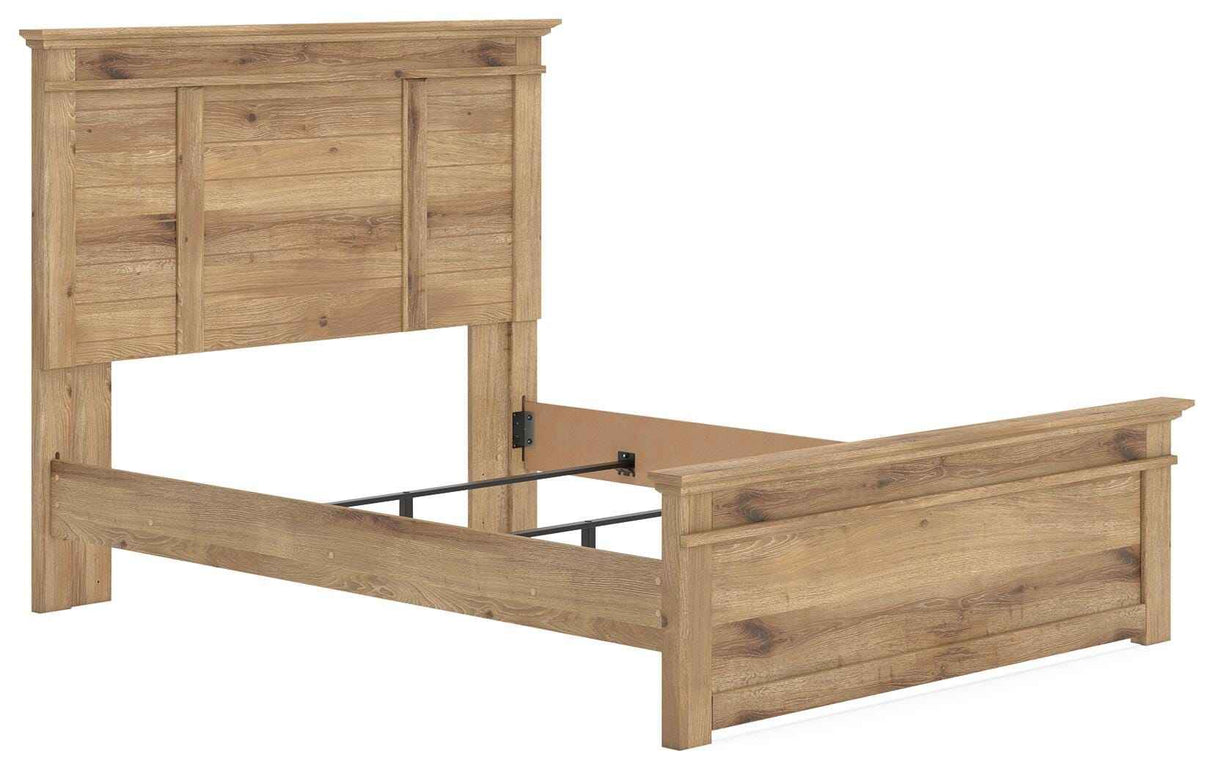 Makidern Tan Queen Panel Bed by Ashley at Eve Furniture