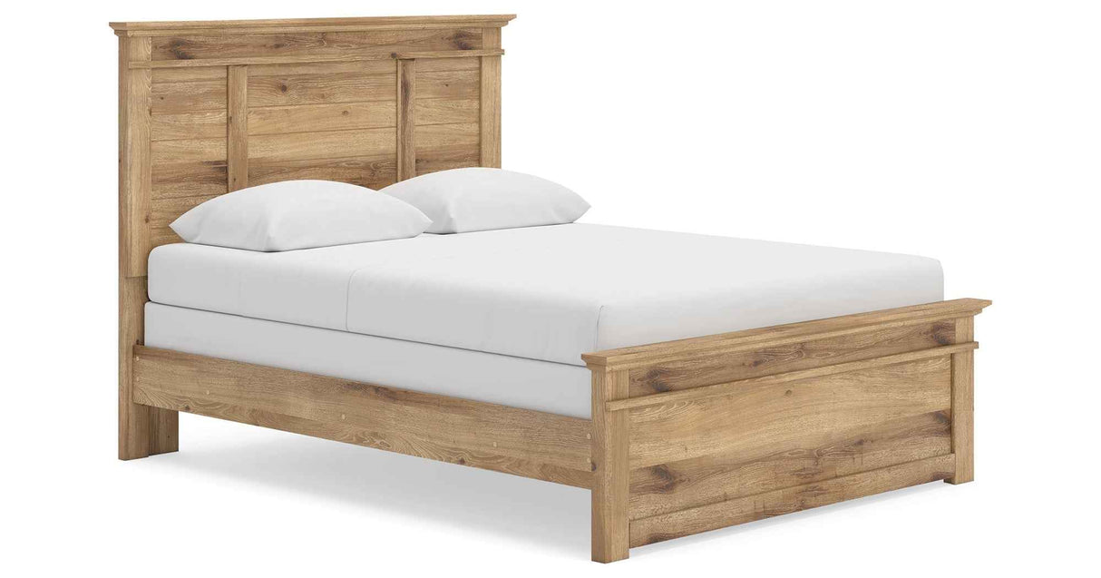 Makidern Tan Queen Panel Bed by Ashley at Eve Furniture