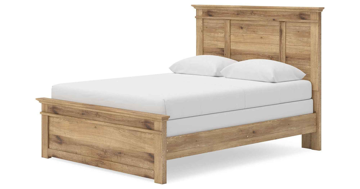 Makidern Tan Queen Panel Bed by Ashley at Eve Furniture