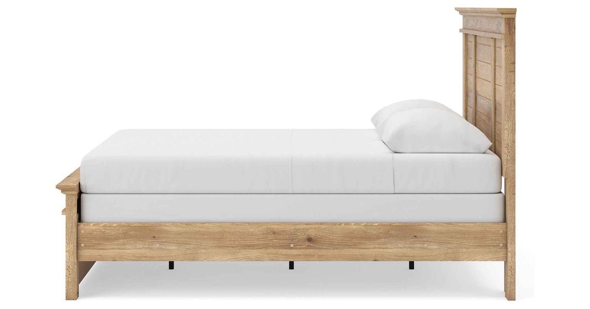 Makidern Tan Queen Panel Bed by Ashley at Eve Furniture