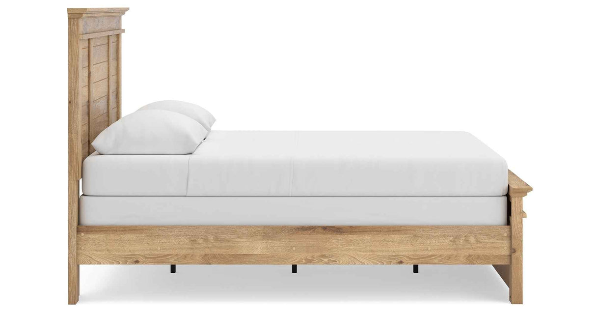 Makidern Tan Queen Panel Bed by Ashley at Eve Furniture