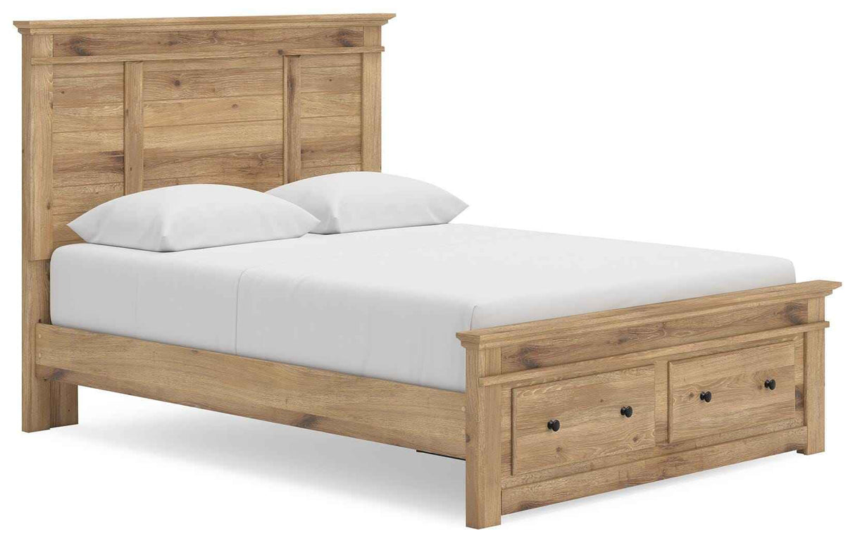 Makidern Tan Queen Panel Storage Bed by Ashley at Eve Furniture