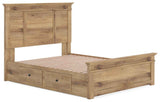 Makidern Tan Queen Panel Storage Bed by Ashley at Eve Furniture