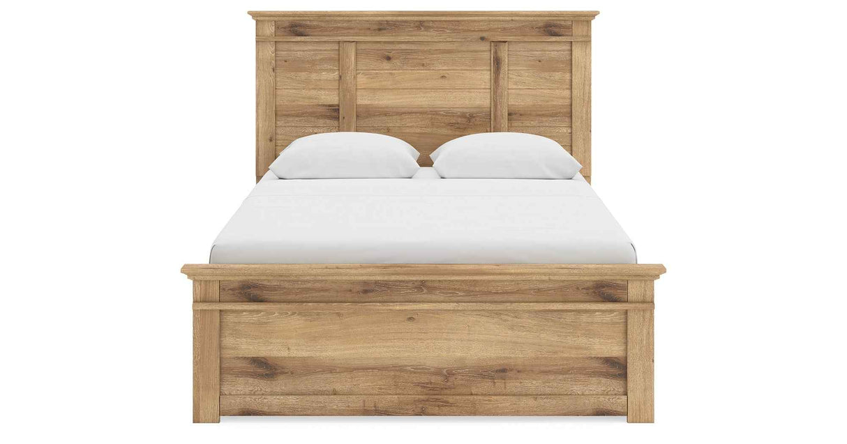 Makidern Tan Queen Panel Storage Bed by Ashley at Eve Furniture