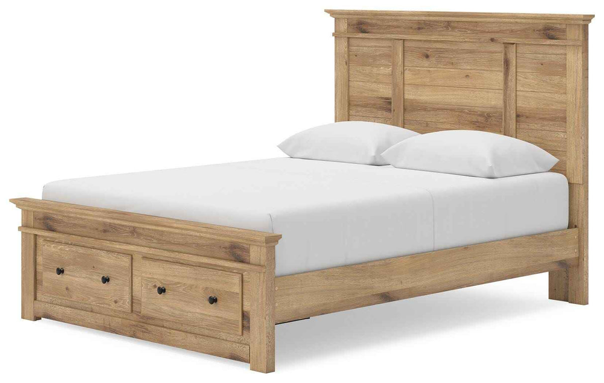 Makidern Tan Queen Panel Storage Bed by Ashley at Eve Furniture