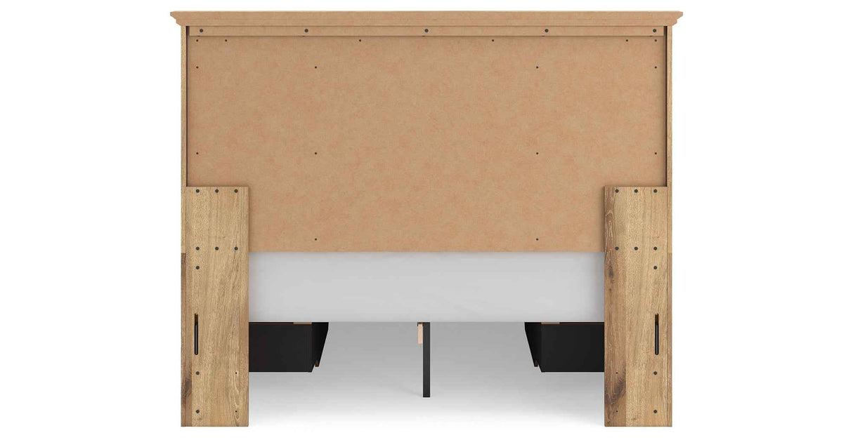 Makidern Tan Queen Panel Storage Bed by Ashley at Eve Furniture