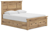Makidern Tan Queen Panel Storage Bed by Ashley at Eve Furniture