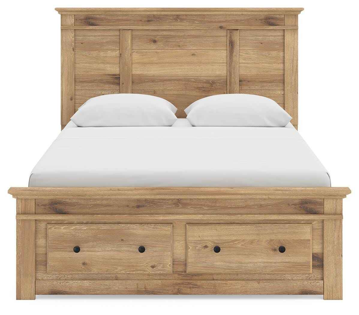 Makidern Tan Queen Panel Storage Bed by Ashley at Eve Furniture