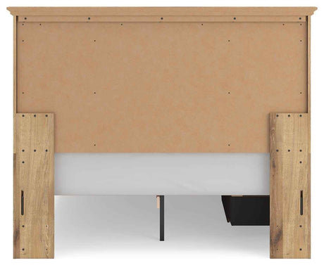 Makidern Tan Queen Panel Storage Bed by Ashley at Eve Furniture