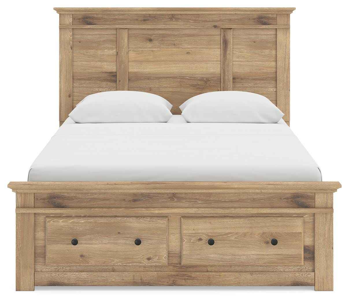 Makidern Tan Queen Panel Storage Bed by Ashley at Eve Furniture