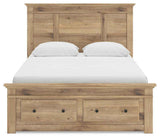 Makidern Tan Queen Panel Storage Bed by Ashley at Eve Furniture