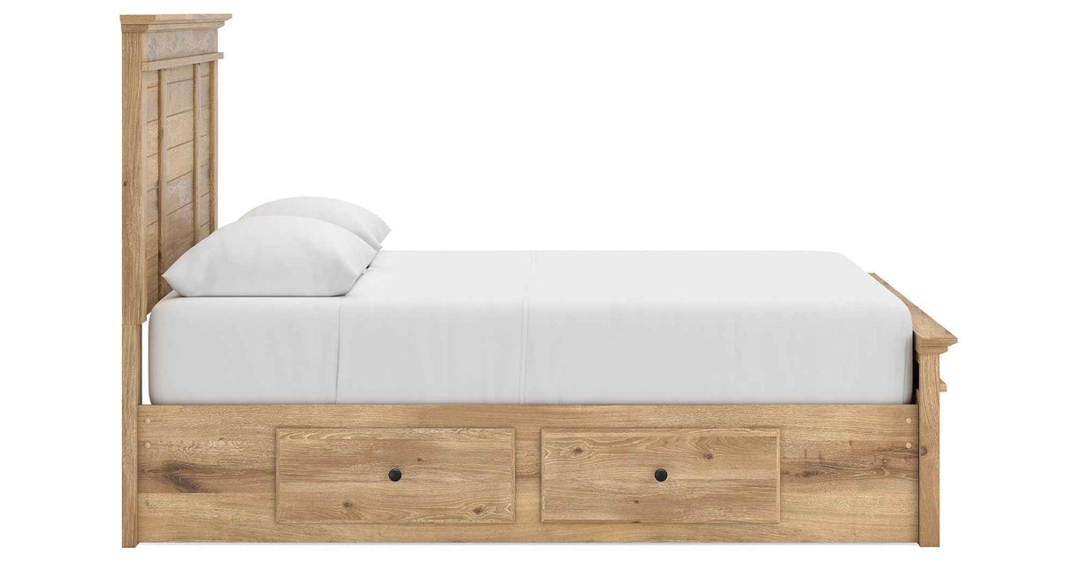 Makidern Tan Queen Panel Storage Bed by Ashley at Eve Furniture