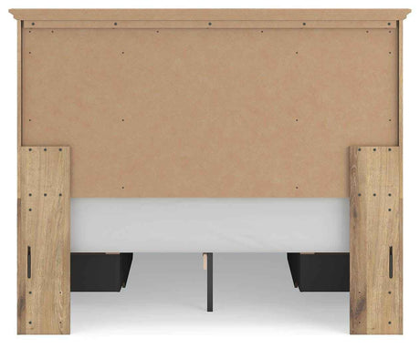 Makidern Tan Queen Panel Storage Bed by Ashley at Eve Furniture