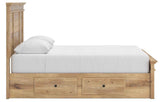 Makidern Tan Queen Panel Storage Bed by Ashley at Eve Furniture
