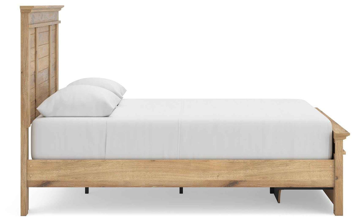Makidern Tan Queen Panel Storage Bed by Ashley at Eve Furniture
