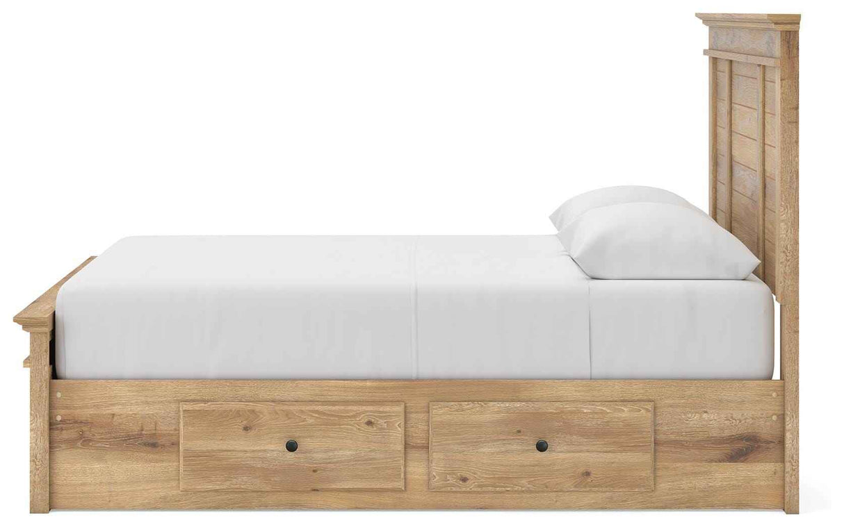Makidern Tan Queen Panel Storage Bed by Ashley at Eve Furniture