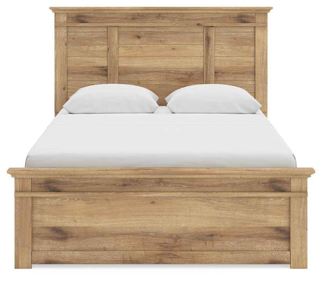 Makidern Tan Queen Panel Storage Bed by Ashley at Eve Furniture