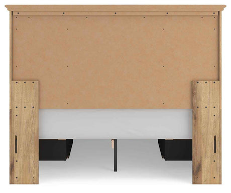 Makidern Tan Queen Panel Storage Bed by Ashley at Eve Furniture
