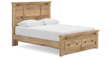 Makidern Tan Queen Panel Storage Bed by Ashley at Eve Furniture
