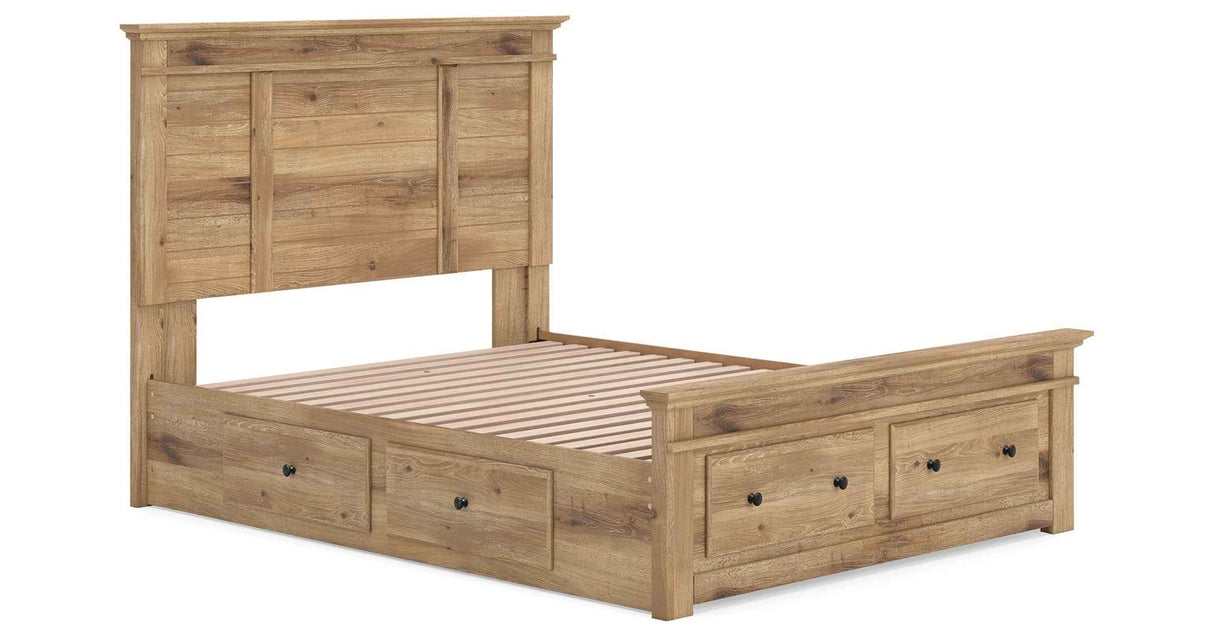 Makidern Tan Queen Panel Storage Bed by Ashley at Eve Furniture