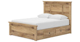 Makidern Tan Queen Panel Storage Bed by Ashley at Eve Furniture