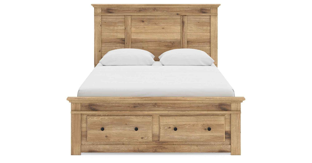 Makidern Tan Queen Panel Storage Bed by Ashley at Eve Furniture