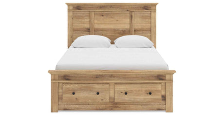 Makidern Tan Queen Panel Storage Bed by Ashley at Eve Furniture