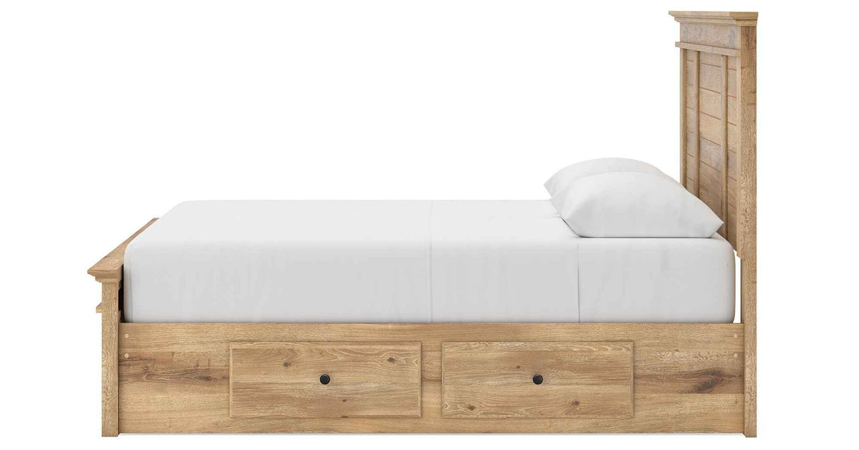 Makidern Tan Queen Panel Storage Bed by Ashley at Eve Furniture