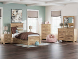 Makidern Tan Storage Youth Panel Bedroom Set with 2 One-Side Drawers by Ashley at Eve Furniture