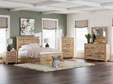 Makidern Tan Storage Youth Panel Bedroom Set with 2 One-Side Drawers by Ashley at Eve Furniture