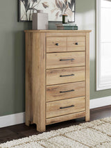 Makidern Tan Storage Youth Panel Bedroom Set with 6 Drawers by Ashley at Eve Furniture