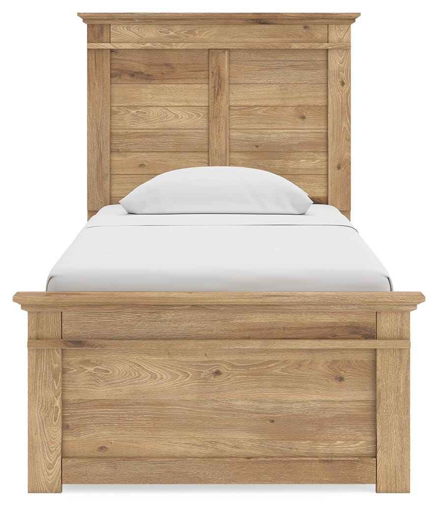 Makidern Tan Twin Panel Storage Bed by Ashley at Eve Furniture