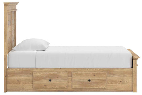 Makidern Tan Twin Panel Storage Bed by Ashley at Eve Furniture