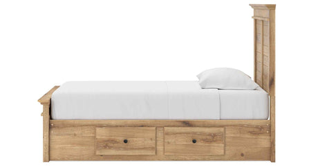 Makidern Tan Twin Panel Storage Bed by Ashley at Eve Furniture
