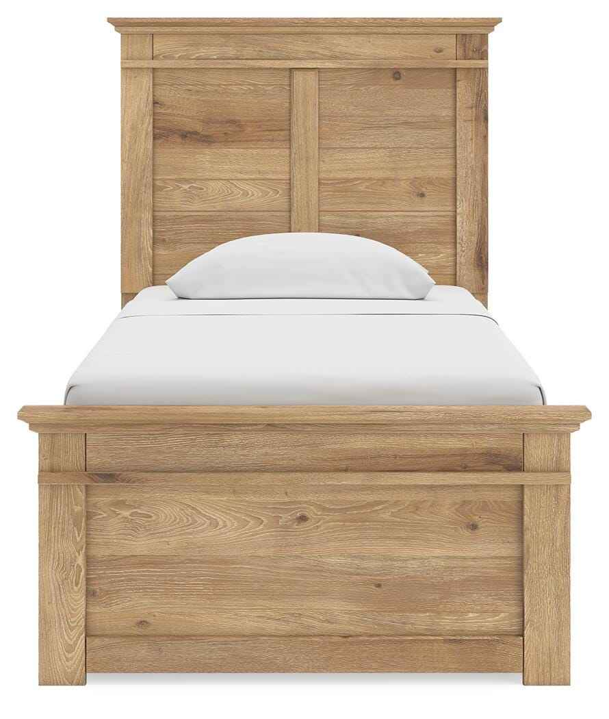 Makidern Tan Twin Panel Storage Bed by Ashley at Eve Furniture